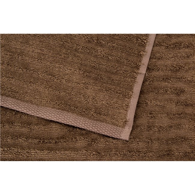 Bamboo towel Stripe, 50x100cm, warm taupe colour, 550g/m2
