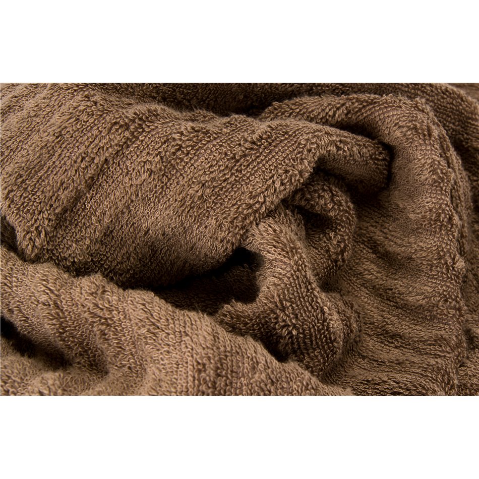 Bamboo towel Stripe, 70x140cm, warm taupe, 550g/m2