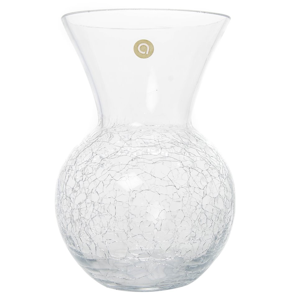 Vase Crack Boule Evas, glass, H22.5cm