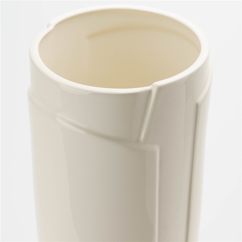 Vase Auda, cream/shiny, 20x20x45cm