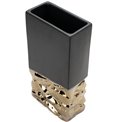 Vase Canyon, black/gold, 17x10x31cm