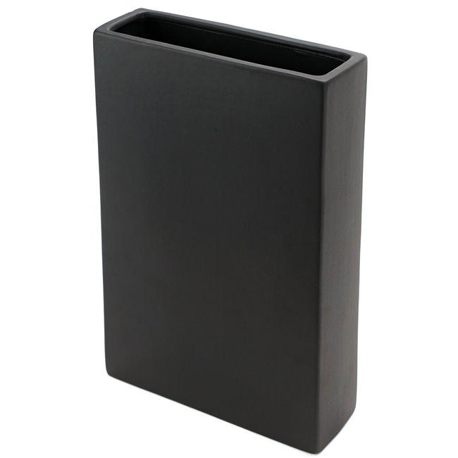 Vase Mundane tall, black, 30x20x9.5cm