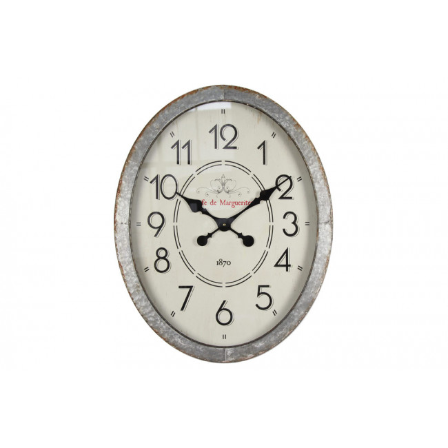 Iron wall clock Cafe de Marquerite, H68x54x6cm