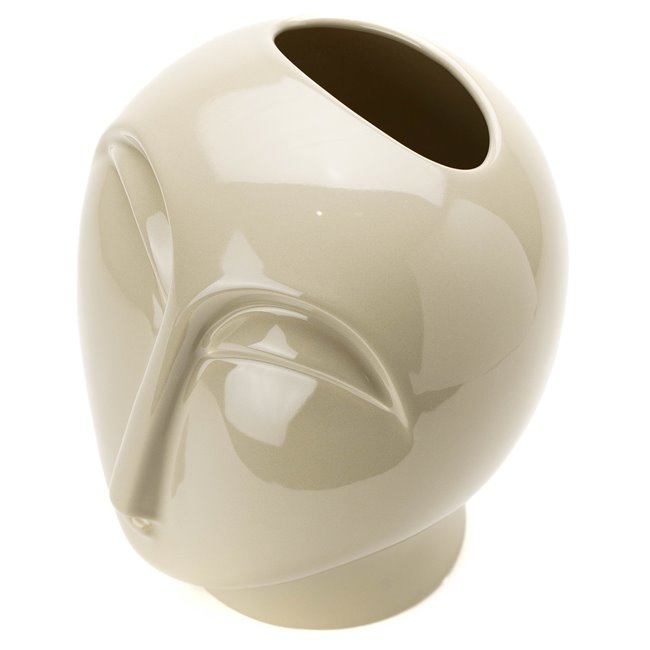 Vase Easter head fat, mole shiny, 22x18x18cm