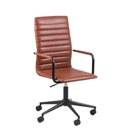 Desk chair Awinslow, set of 2 pcs, brandy, H103x51x58cm