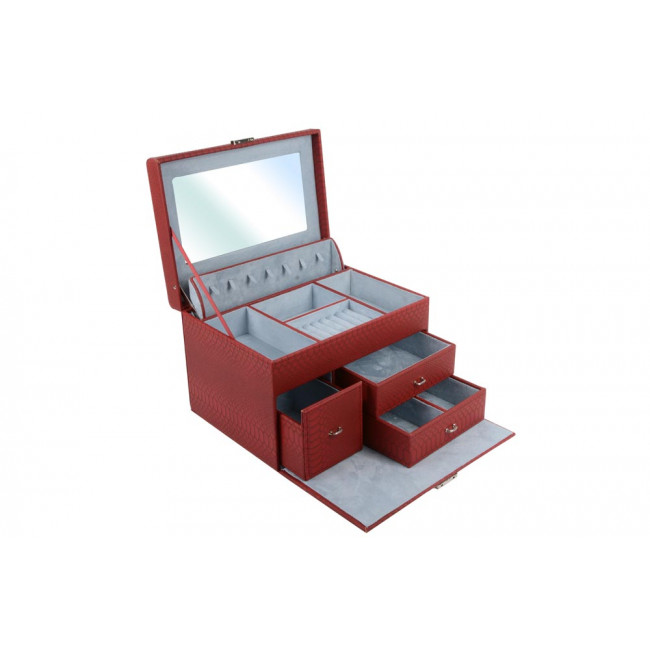 Jewellery box Zena, red, 30x22x20cm