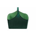 Magazine bag Trianda L, green velvet, 40x24x34cm