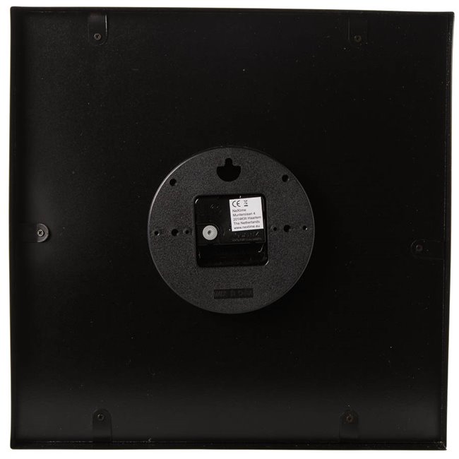 Wall clock Be Square, black/white, 35x35cm