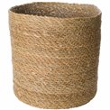 Basket Rond L, natural, reed, brown,  D24 x H24cm