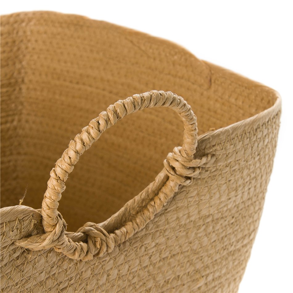Basket bamboo Solar L, natural,L34x D34x H34cm