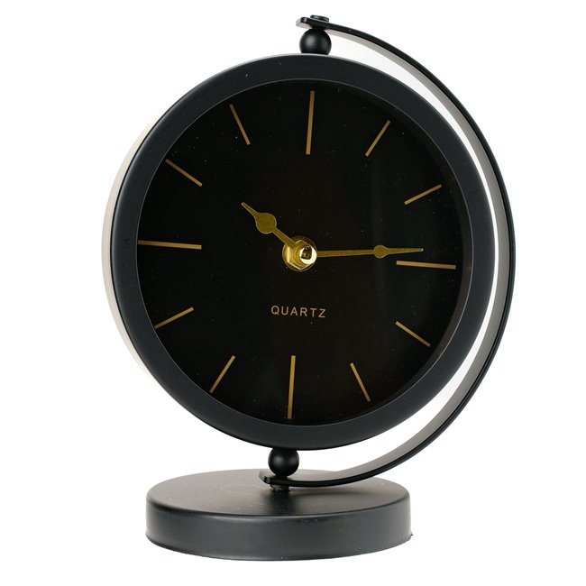 Table clock Balia, metal/glass, H20x10x15cm