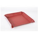 Tray, red, 20x20cm
