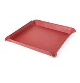 Tray, red, 27x27cm