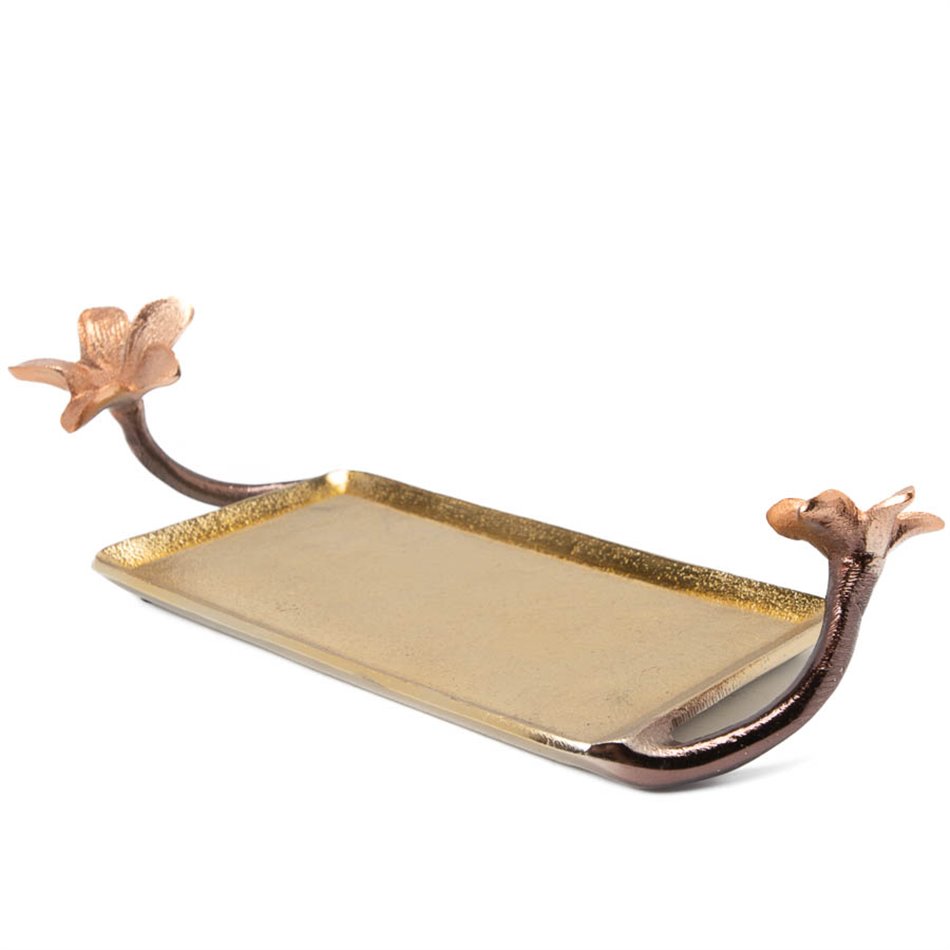 Decorative tray Bello, copper/gold/bronze tone, 30x11cm