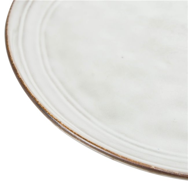 Dessert plate Flower, grey, D22cm