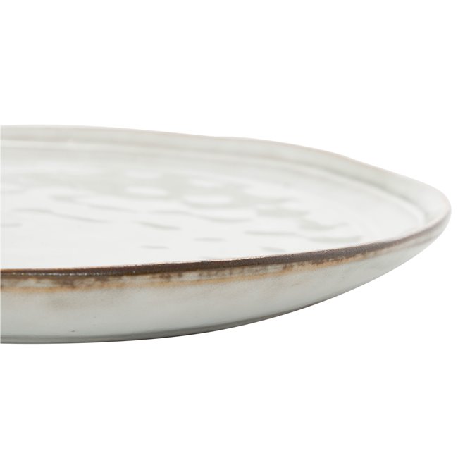 Dessert plate Flower, grey, D22cm