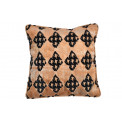 Decorative pillowcase Jakar with trim, orange/black 45x45cm