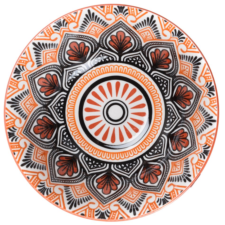 Миска Mandala, оранжевая, H7.1cm, D15cm
