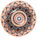 Bowl Mandala, orange, H7.1cm, D15cm