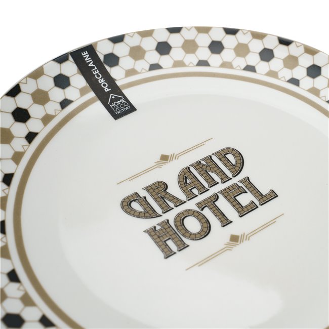 Plate Grand Hotel, porcelain, D20cm
