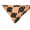 Decorative pillowcase Jakar with trim, orange/black 45x45cm
