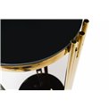 Flower pot stand Eilenburg L, gold colour, 35x35x93cm