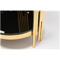 Flower pot stand Eilenburg L, gold colour, 35x35x93cm