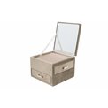 Jewellery box Tannila, taupe, 15x15.5x11cm