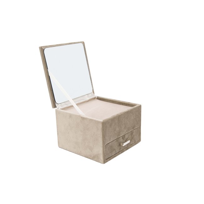 Jewellery box Tannila, taupe, 15x15.5x11cm