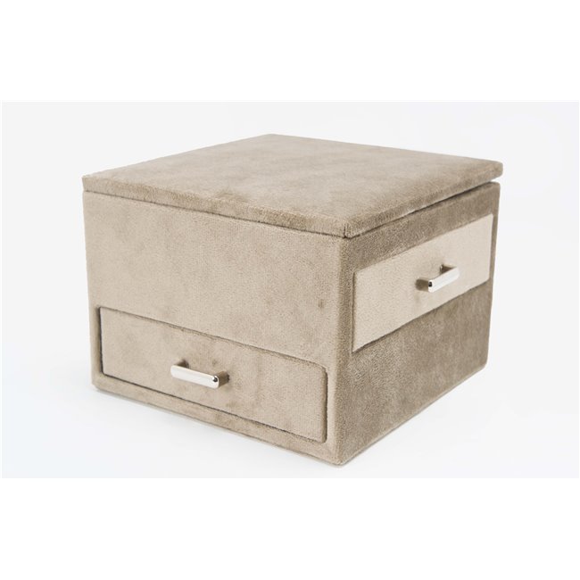 Jewellery box Tannila, taupe, 15x15.5x11cm