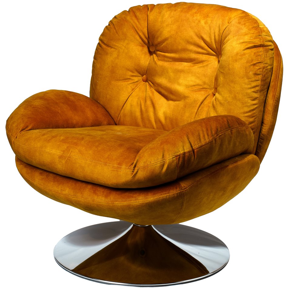 Кресло для отдыха Vanesa, золотистое 15, 80.7x83.7x83.7cm