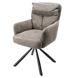 Dinner chair Arringo, grey, swivelling 180, 95x63x57cm