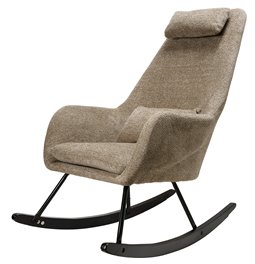 Rocking chair Amberg, brown, 105x63x53cm, seat H46cm