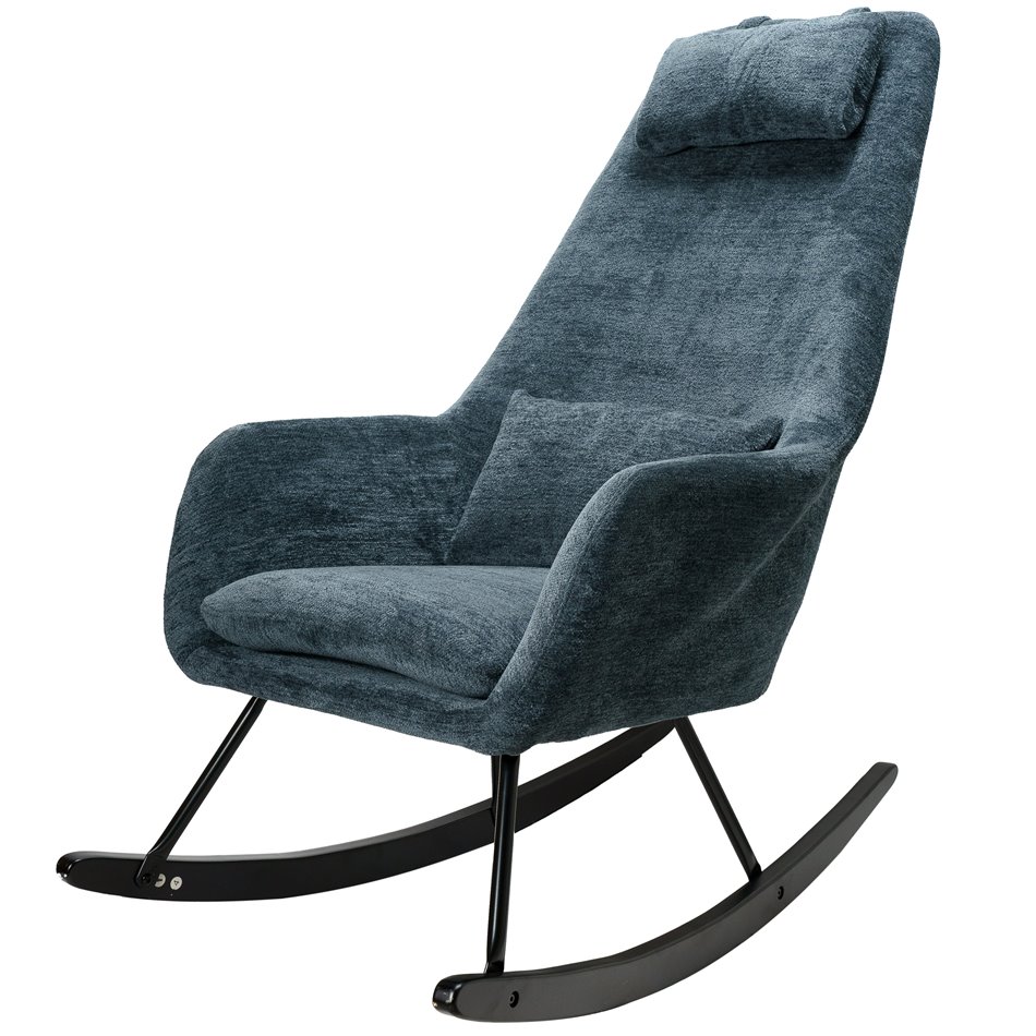 Rocking chair Amberg, dark blue 18,105x63x53cm, seat H46cm