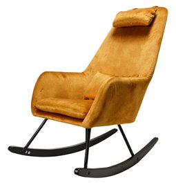 Rocking chair Amberg, mustard,105x63x53cm, sēdv. H46cm