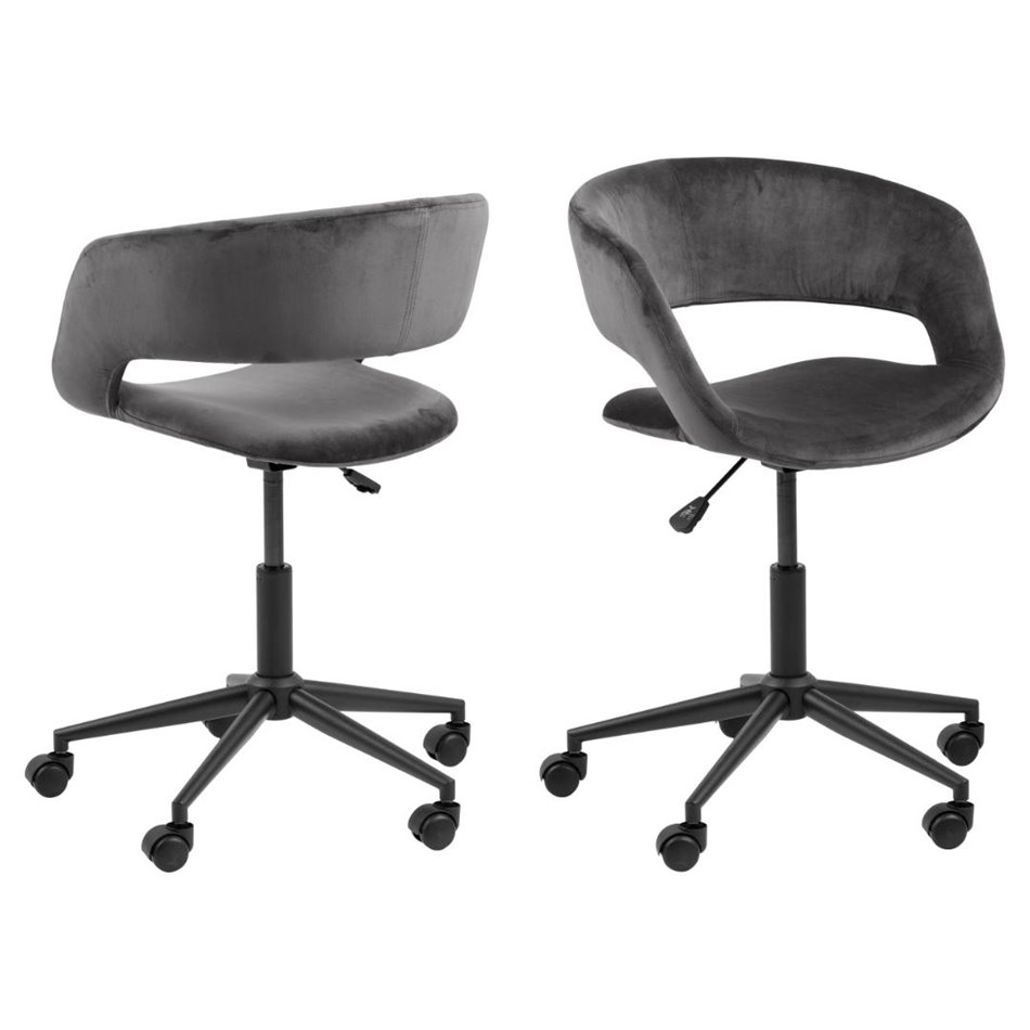 Office chair Argo, dark grey, H87x56x54cm, seat height 42-54cm
