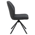 Dining chair Acura, set of 2 pcs, dark grey, H88.5x51x61.5cm, seat height 45cm