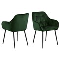 Dining chair Arook, set of 2 pcs, green, H83x58x55cm, seat height 47cm