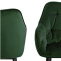 Dining chair Arook, set of 2 pcs, green, H83x58x55cm, seat height 47cm