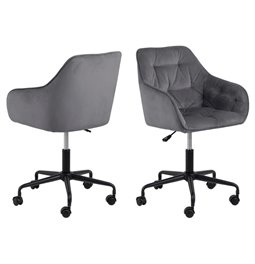 Office chair Arook, dark grey, H88.5x59x58.5cm, seat height 46-55cm