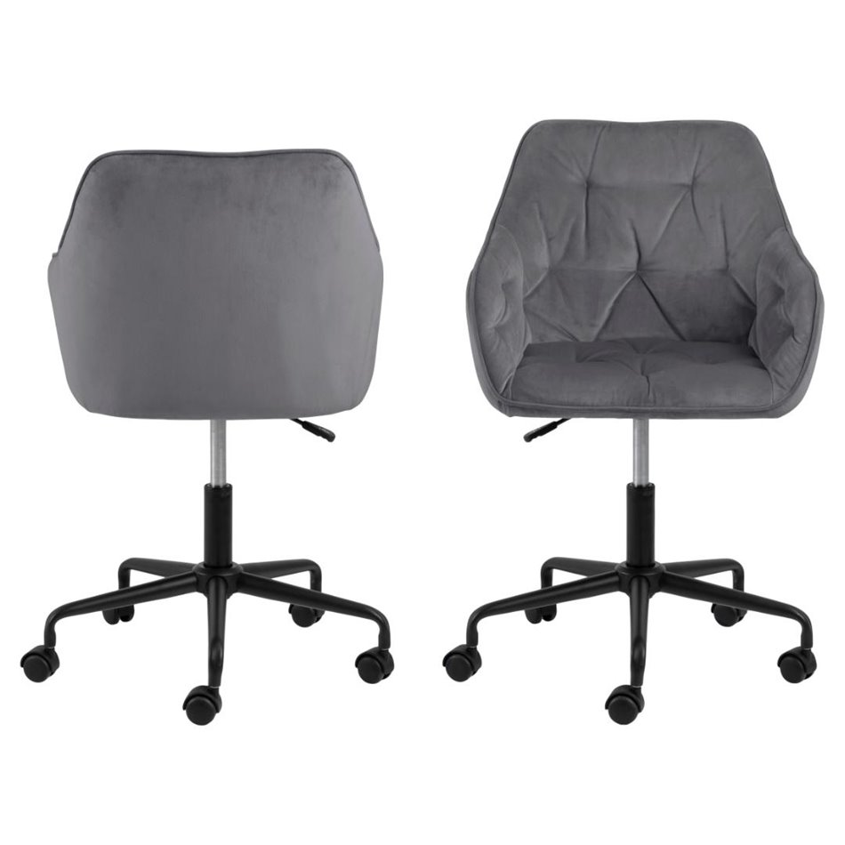 Office chair Arook, dark grey, H88.5x59x58.5cm, seat height 46-55cm