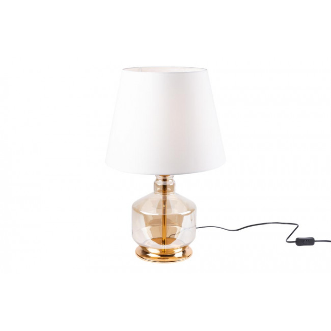 Table lamp Dizzi, champagne/golden, E27 40W (max), H-57.5cm, Ø-36cm