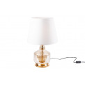 Table lamp Dizzi, champagne/golden, E27 40W (max), H-57.5cm, Ø-36cm