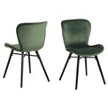 Dining chair Atilde, set of 2 pcs, green, H82.5x47x53cm, seat height 46cm