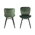 Dining chair Atilde, set of 2 pcs, green, H82.5x47x53cm, seat height 46cm