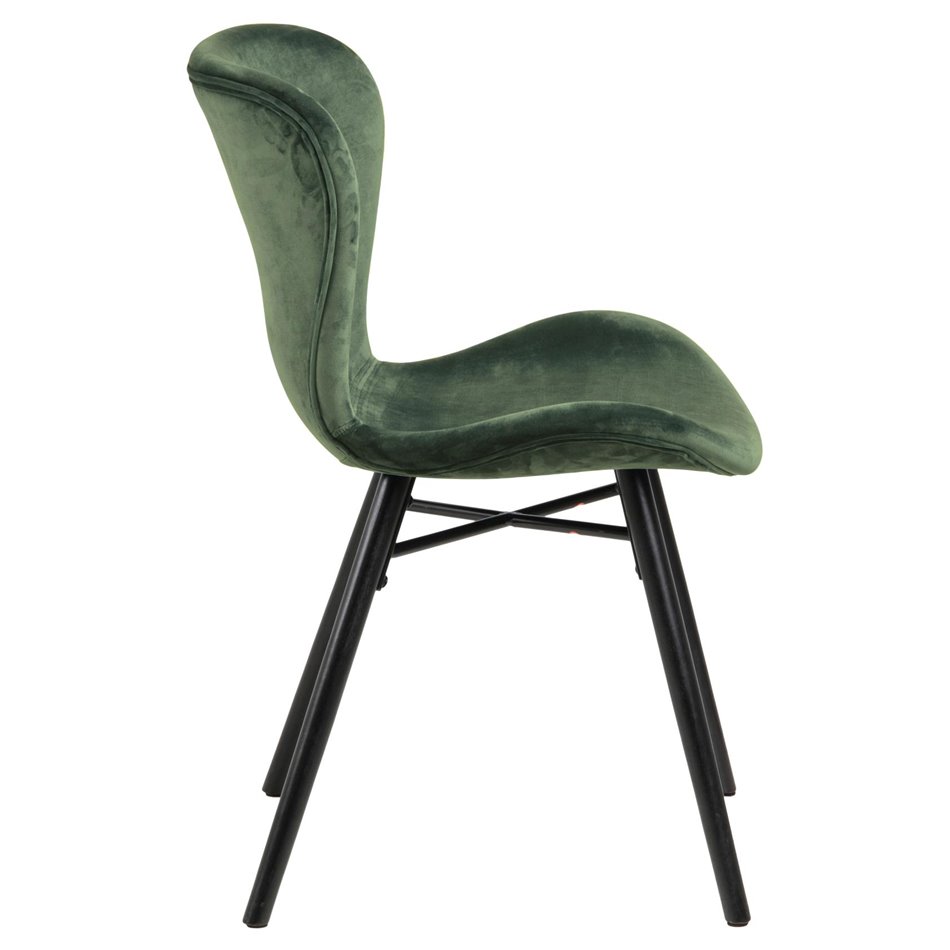 Dining chair Atilde, set of 2 pcs, green, H82.5x47x53cm, seat height 46cm