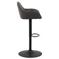Барный стул Arook, комплект из 2 шт., антрацитовый цвет, H109x52x52см, высота сиденья 63-84см