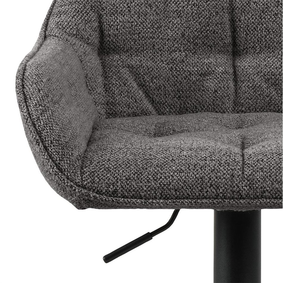 Bar stool Arook, set of 2 pcs, anthracite, H109x52x52cm, seat height 63-84cm