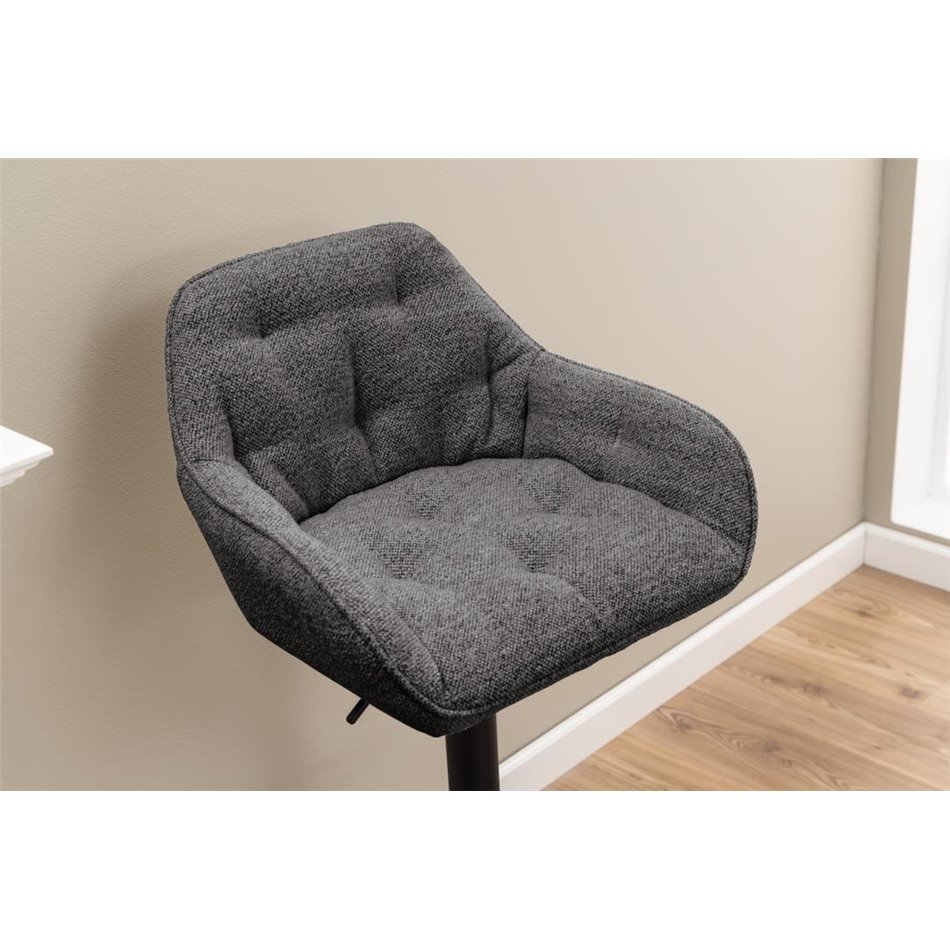 Барный стул Arook, комплект из 2 шт., антрацитовый цвет, H109x52x52см, высота сиденья 63-84см