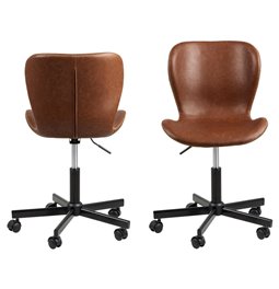 Office chair Atilde , brown, H87x55x54cm, seat height 44-51cm